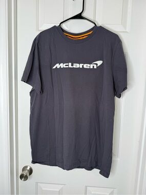 McLaren Men's Short Sleeve Logo Tee in Dark Gray
